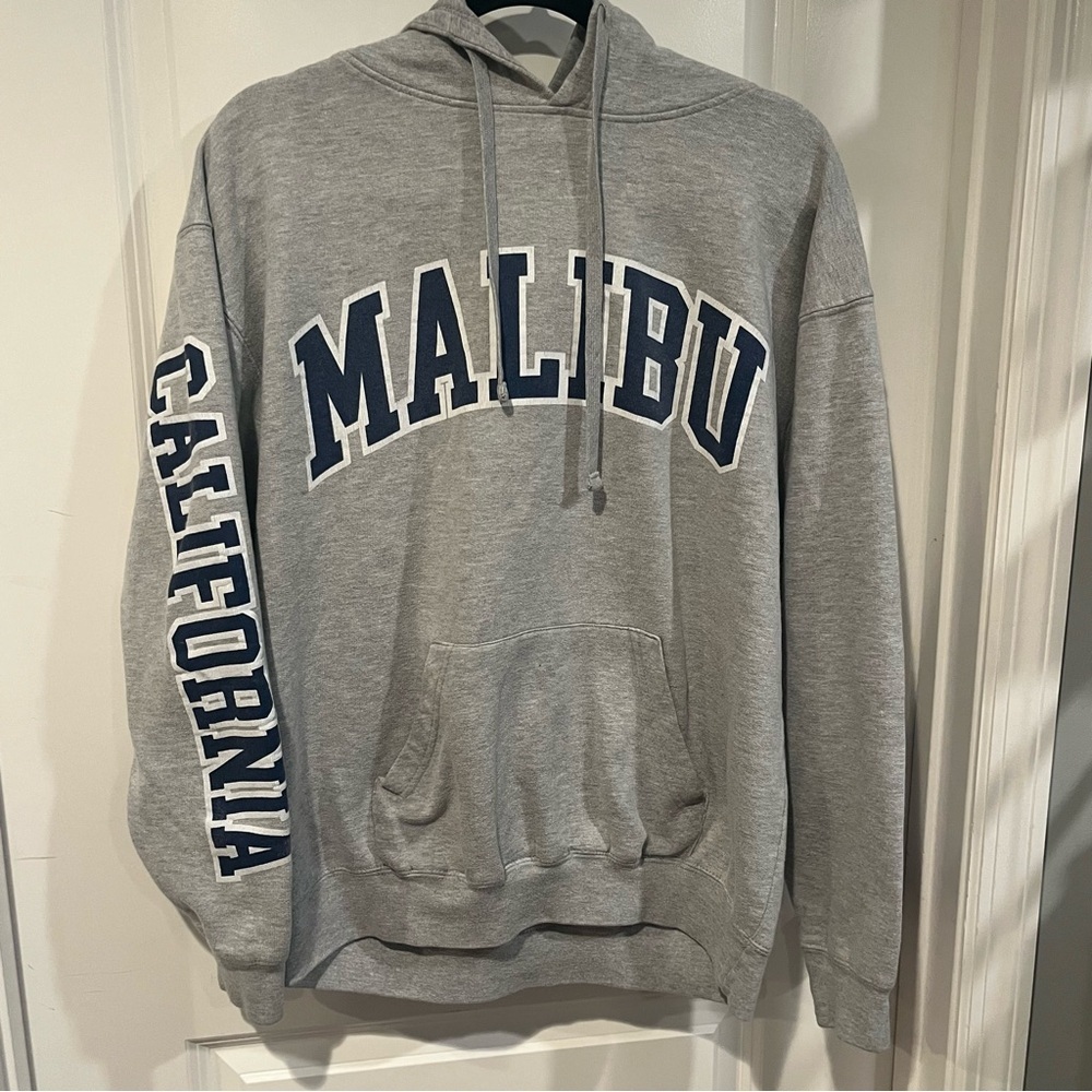Gray Social Culture Malibu hoodie. Women’s size Large